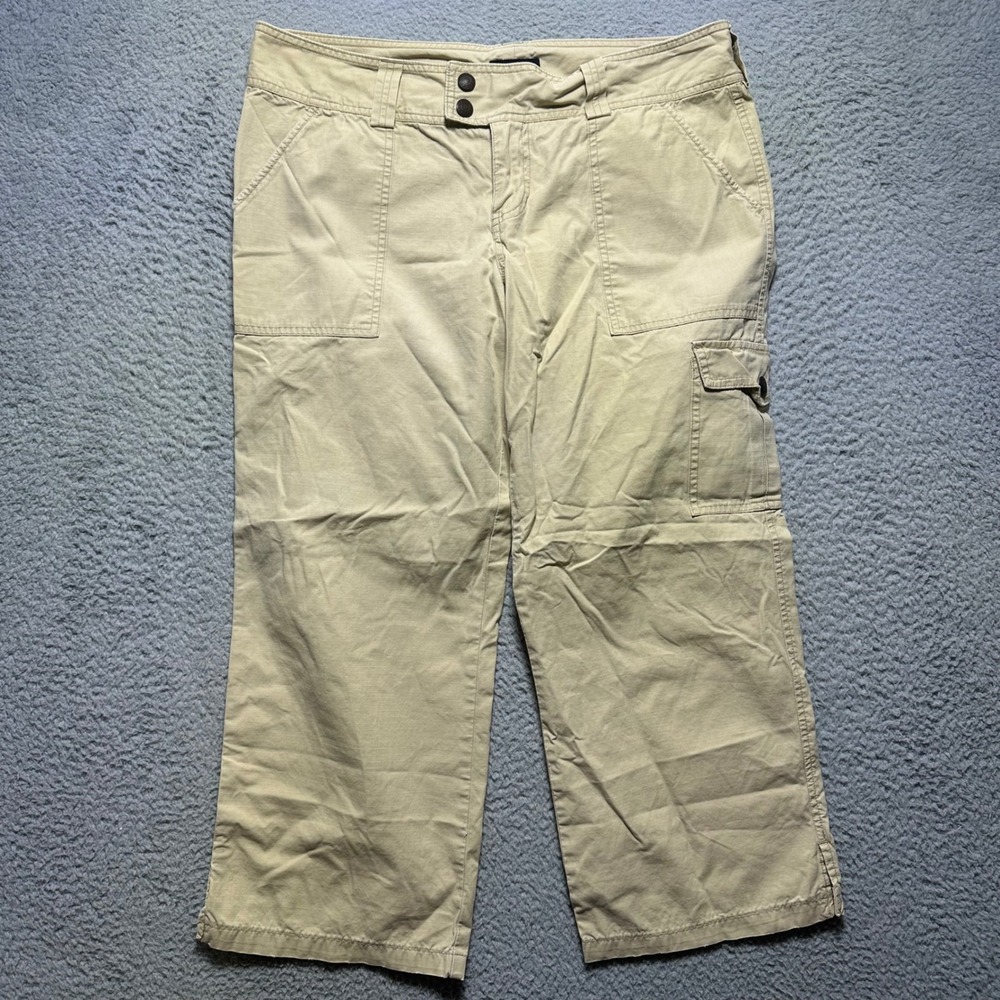 Abercrombie &‎ Fitch Women 12 Khaki Cargo Pants Wide Leg Y2K